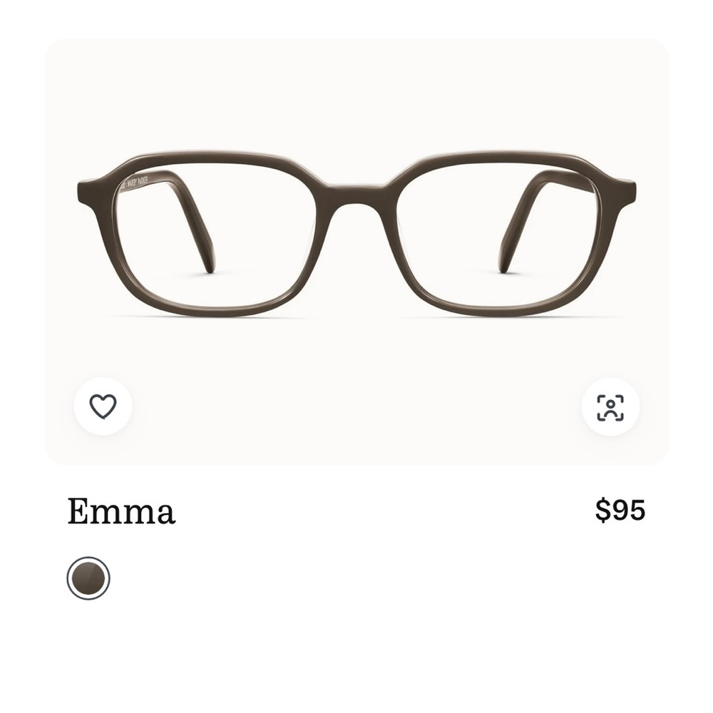 EMMA glasses warby Parker in espresso- RARE- sold out & not making anymore